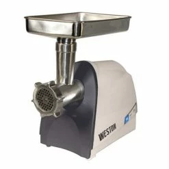Cheap ✨ Weston #8 Heavy-Duty Electric Meat Grinder White 🧨 -KitchenAid Shop 33 0201 w weston 8 heavy duty electric meat grinder 575 watts