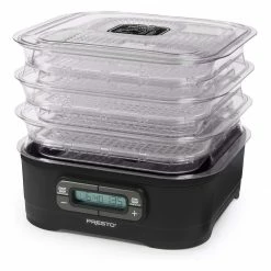 Hot Sale 😍 Presto® Dehydro® Digital Electric Food Dehydrator | Square Black, Clear 🔥