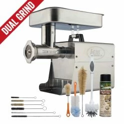 Best Pirce 🧨 LEM Dual Grind #22 Big Bite Meat Grinder + 11pc Grinder Cleaning Kit Assorted ⌛