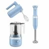 Coupon 😉 KitchenAid Blue Velvet Cordless Small Appliances Set | Hand Mixer, Hand Blender & Food Chopper Blue 🛒