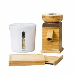 Cheapest 🧨 NutriMill Harvest Grain Mill | Gold + Cutting Board & Canister Bundle Gold 🌟