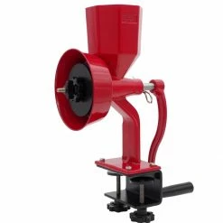 Outlet 🛒 Wondermill Grain Mills Wonder Junior Deluxe Plus Package Red ❤️ -KitchenAid Shop imgp4519 wj red handle down front shot highres