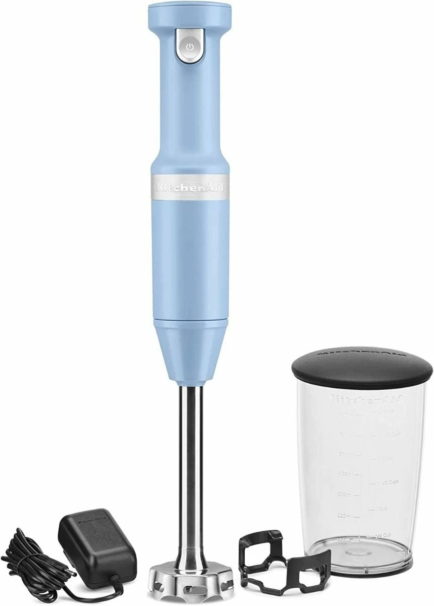 Coupon 😉 KitchenAid Blue Velvet Cordless Small Appliances Set | Hand Mixer, Hand Blender & Food Chopper Blue 🛒 - Image 2