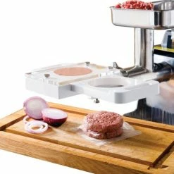 Flash Sale 🛒 LEM Big Bite Auto Burger Patty Maker + Patty Maker Paper White 😉 -KitchenAid Shop lem 687 lem big bite auto burger patty maker lifestyle 1