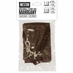 Coupon 💯 Weston Mahogany Sausage Casings | 1.5" X 12" (10 Count) Brown 😉